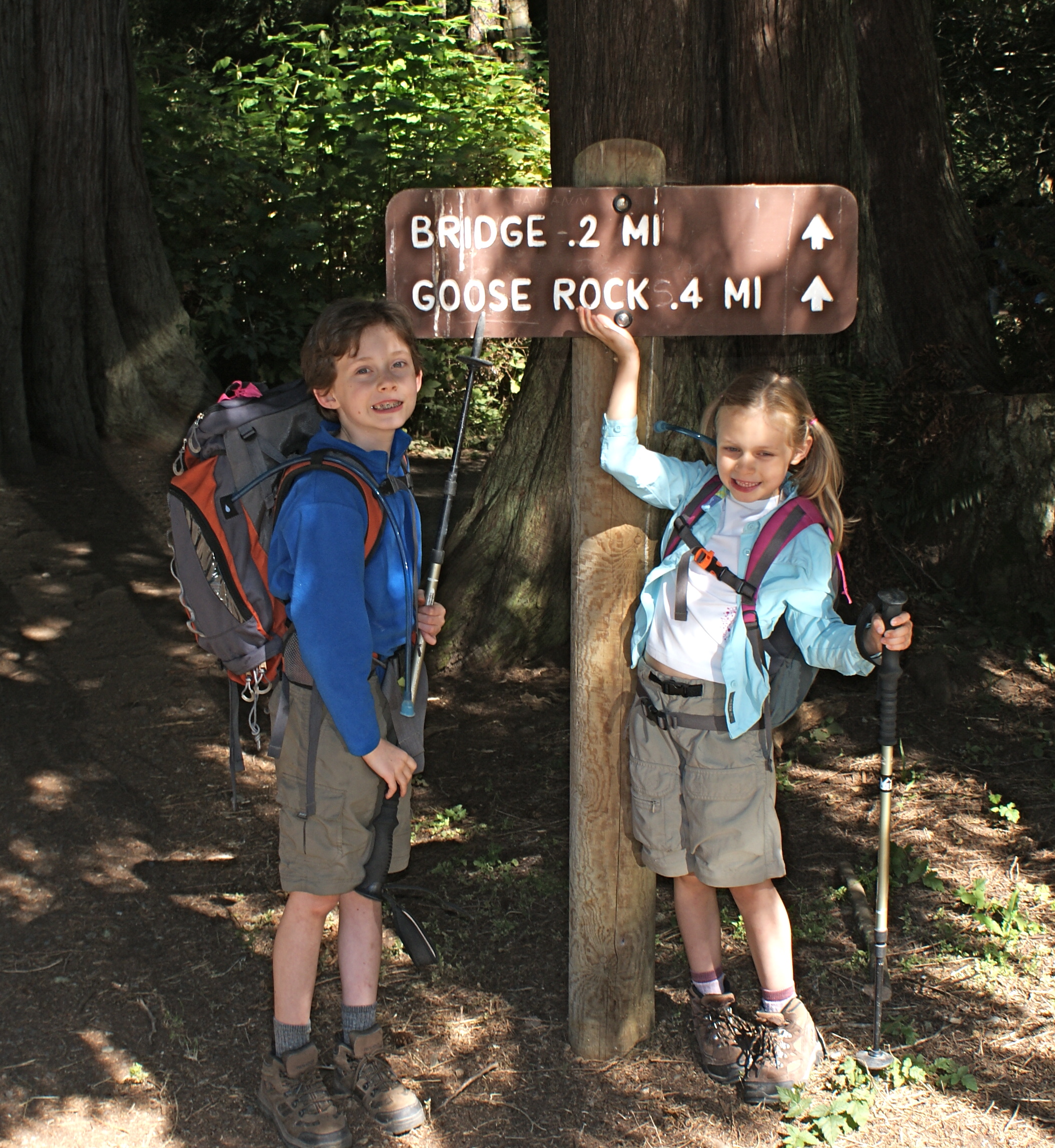 Goose Rock, kids hiking, children in nature